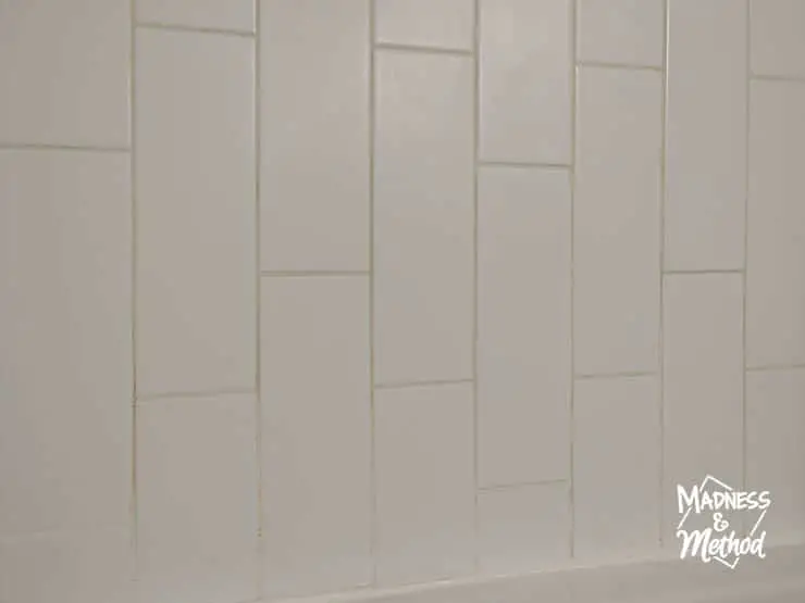 long matte white subway tiles