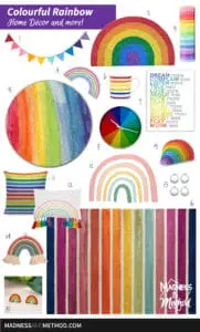 colourful rainbow decor graphic