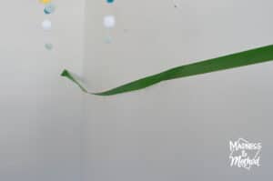 piece of painters tape on wall