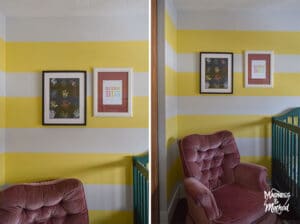 nursery frames closer and farther apart