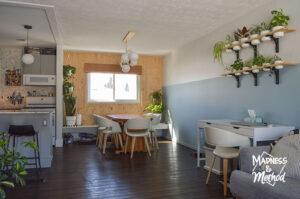 open dining room in raised ranch house