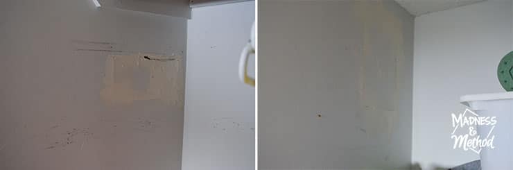 drywall not patched yet
