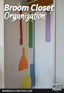 rainbow broom closet organization