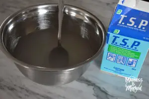 mixing tsp in metal bowl