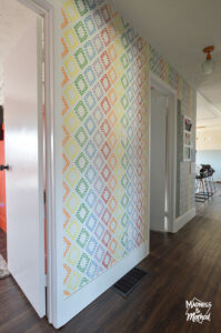 rainbow diamond dots wall