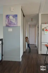 hallway with toddler
