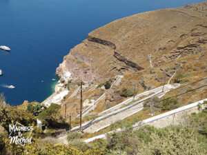 santorini fira old port path