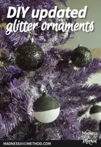 homemade diy glitter ornaments