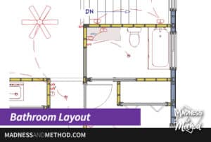 cottage bathroom layout