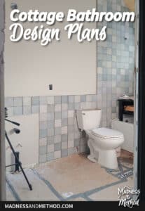 cottage bathroom design progress