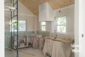 cottage kitchen under construction