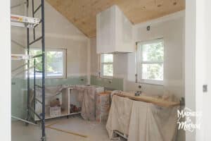 cottage kitchen under construction