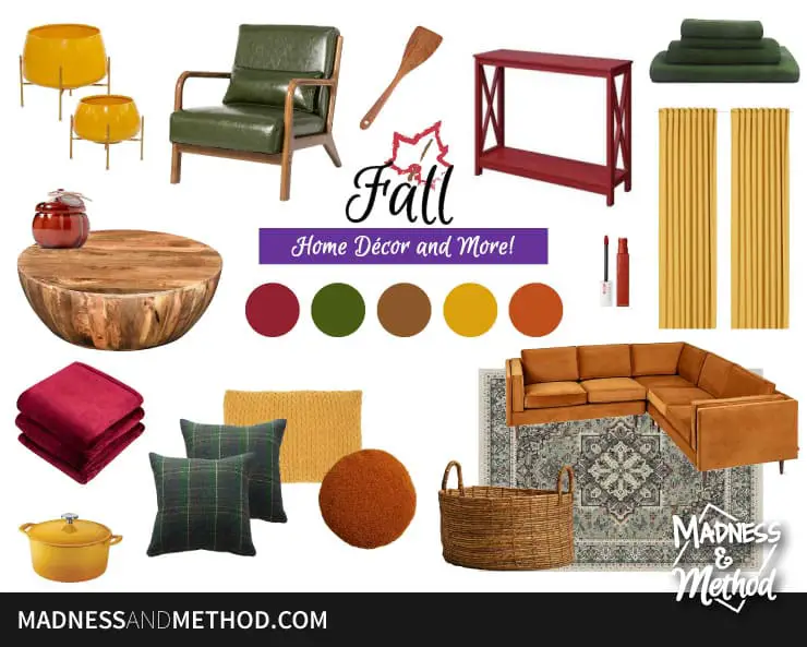 fall home decor moodboard feature