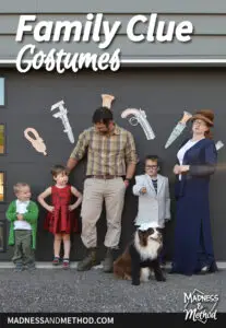 halloween family clue costumes
