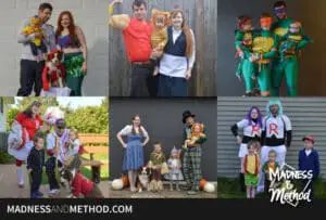 family halloween costumes over the years