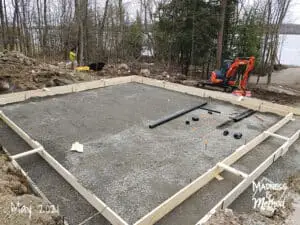 cottage foundation before pour