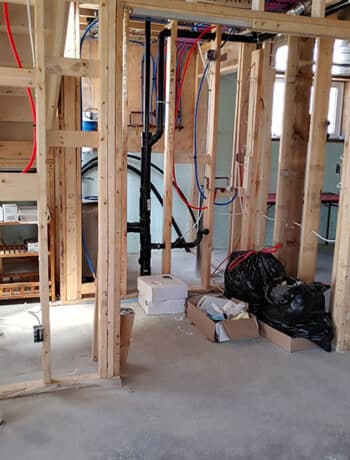 basement bathroom framing