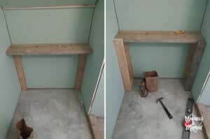 building custom shower ledge