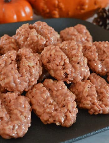 plate of rice cereal brains