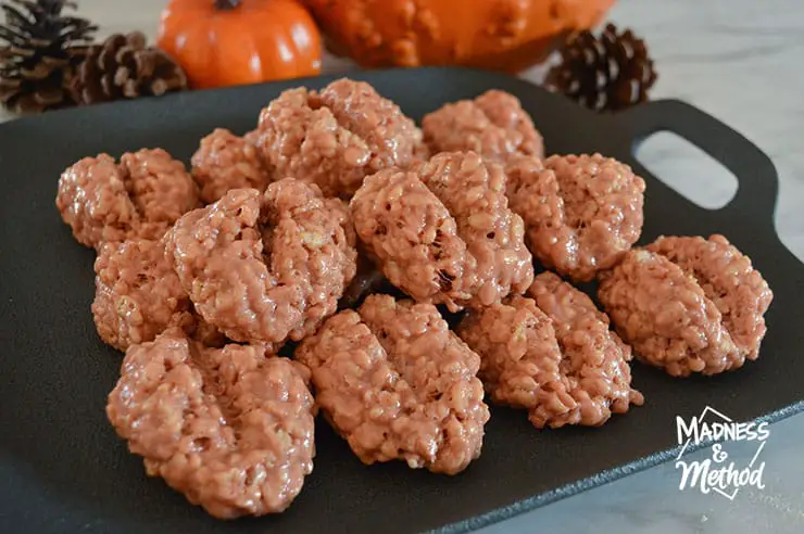 plate of rice cereal brains