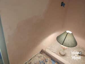 sanding microcement walls