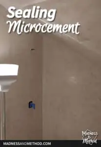 sealing microcement bathroom walls