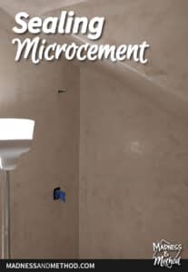 sealing microcement bathroom walls