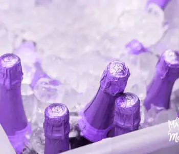 bottles of champagne in ice