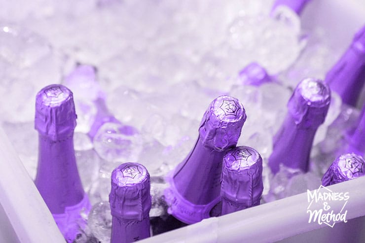 bottles of champagne in ice