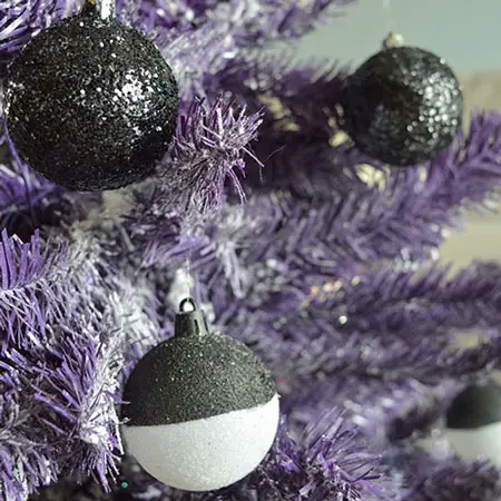 black and white glitter balls