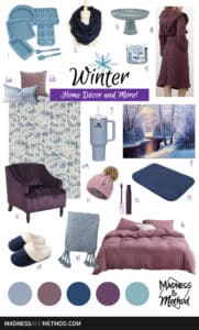 winter home decor moodboard