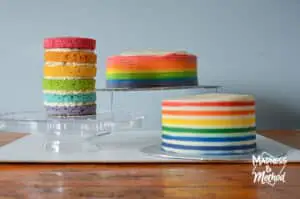 rainbow cakes trio