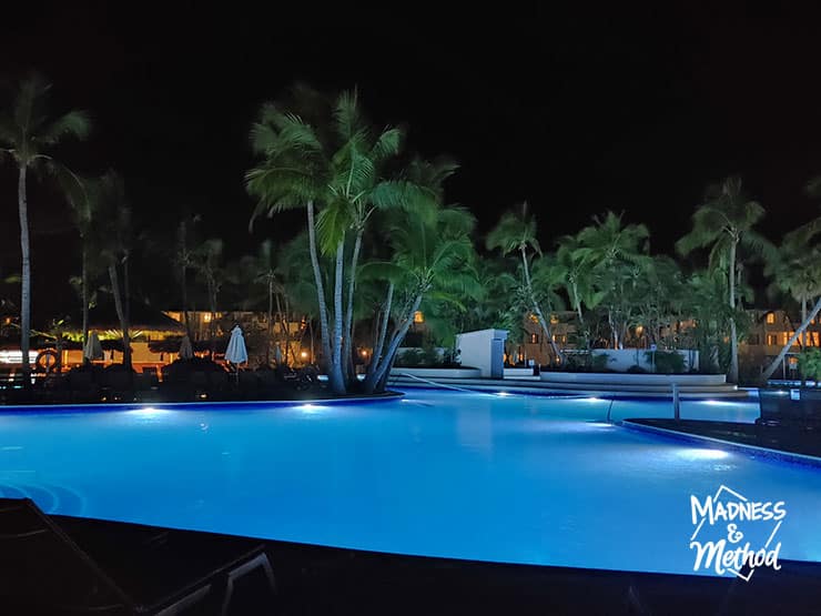 pool at night