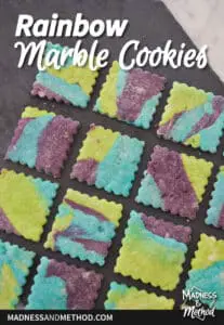 blue green purple tie dye cookies