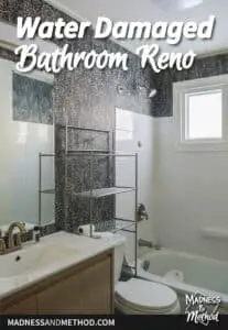 water damaged bathroom reno text