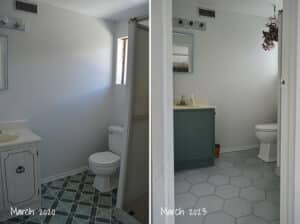 basement painted bathroom