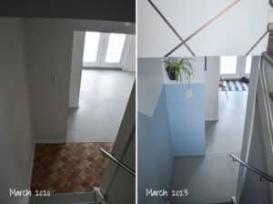 raised ranched basement staircase