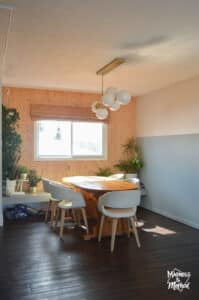 rustic modern dining room