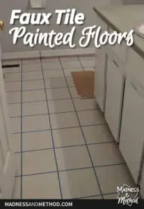 light gray floors with painters tape