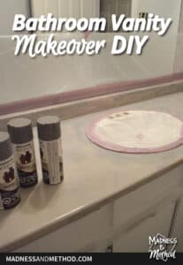 bathroom counter makeover