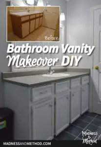 bathroom vanity makeover DIY before after