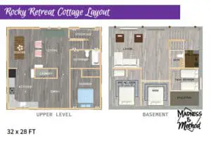 28x32 cottage floorplan