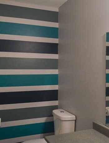 striped bold accent wall