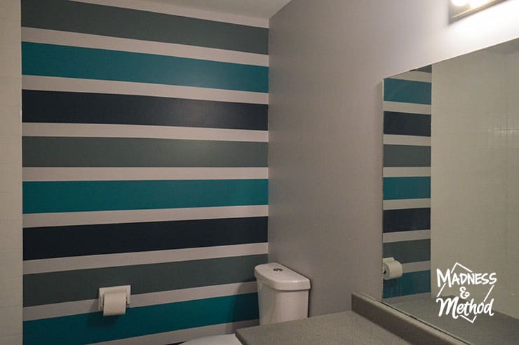 striped bold accent wall
