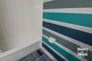 painted wall and tub