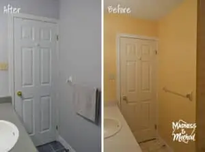 bathroom door before after