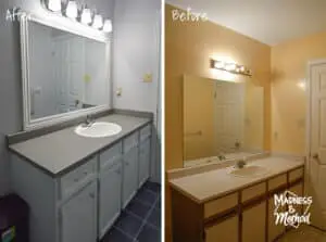 bathroom vanity before after