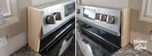 measuring over the stove shelf
