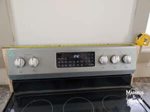 measuring shelf for over the stove
