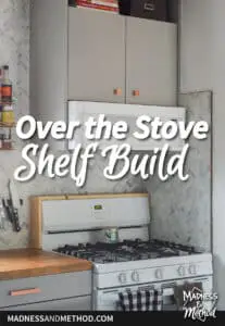 over the stove shelf build